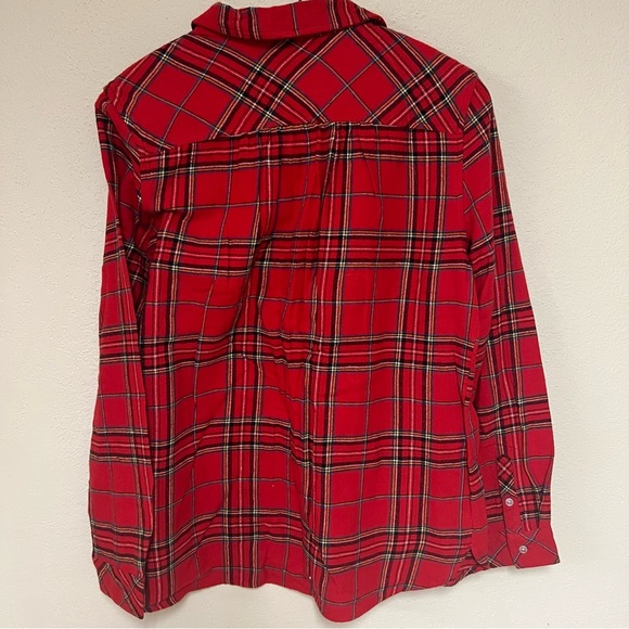 NWT Croft & Barrow Red Plaid Button-Up Shirt M - Picture 6 of 8